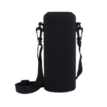 Housse verre d'eau anti-chute et isolation thermique adapté aux tasses de 1000 ml facile à transporter matériau durable noir